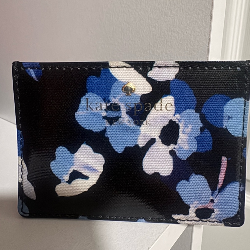 Kate Spade Black and Blue Key Card Holder